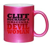 Charisma creative Cliff Richard's Original Devil Woman Fantastic Pink Sparkle Mug