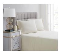 Charisma Percale Cotton 400 Thread Count pillowcases, Standard, Vanilla Ice