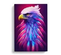 Charismatic Eagle Bird Canvas Print | Gallery Wrapped 30mm Frame Wall Art | 30x20 inches | Ready to Hang | Modern Animals Picture | Living Room Bedroom Lounge Office
