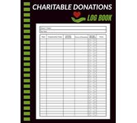 Charitable Donations Log Book:Nonprofit Donation Record Journal and Donation Tracker Logbook Featuring Charity Record Keeping Sheets