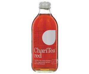 ChariTea Red Iced Tea: Rooibos Tea with Passion Fruit 330ml-24 Pack