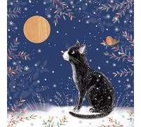 Charity Christmas Card Pack - Cat Moon Gazing