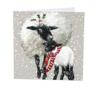 Charity Christmas Cards (AB-3010) - Dressed For Winter (Sheep) - Pack of 6 Cards - Sold in Aid of Shelter - Flittered Finish