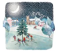 Charity Christmas Cards Pack of 6 - Marie Curie, Parkinsons, Oxfam, British Heart, Stroke and NSPCC - Village Christmas Tree - Artistic Festive Design - Eco-Friendly