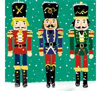 Charity Christmas Cards - Snowy Nutcracker Trio - Eco-Friendly & Recyclable - Pack of 8 Cards - By Museums and Galleries