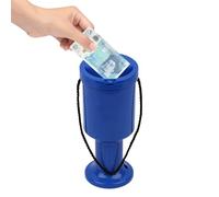 Charity Donation Box Hand Held Plastic Collection Box for Fundrasing and events. Portable box Blue