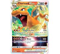 Charizard VSTAR 018/172 Rare VSTAR Pokemon Card (SWSH Brilliant Stars) + 1x TitanCards® Toploader