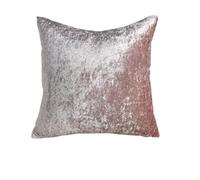 CHARKHAH Crushed Velvet Cushion Covers 1 Pack and 2 Pack Square Cushions Cover Throw Pillow Case Protector for Sofa Bed & Room Decor with Invisible Zipper (55 cm x 55 cm - Pack of 1, Blush-Pink)