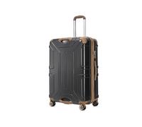 CHARKHAH Expandable Hard Shell Suitcase ABS+PC Lightweight Luggage Set Double Anti-Theft Zipper Carry on Trolly Bags with 4 Muted Spinner Wheels & TSA Lock MLP-04 (Dark Grey, Large 28")