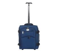 CHARKHAH Hand Carry Luggage Case Trolley on Wheels Carry-Ons Flight Approved Cabin Suitcase 1.9 kg Lightweight Suitcases Large 37 Liter Travel Bags with Size 54 cm x 33 cm x 20 cm (HM299, Navy)