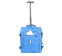 CHARKHAH Hand Luggage Case Travel Bag Trolley on Wheels Carry-Ons Flight Approved Cabin Suitcase 1.45 kg Lightweight Suitcases Large 37 Liter Bags Size 50 cm x 35 cm x 20 cm (HD-A-Sky Blue)