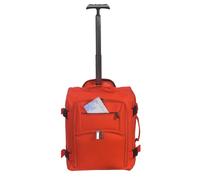 CHARKHAH Hand Luggage Case Travel Bag Trolley on Wheels Carry-Ons Flight Approved Cabin Suitcase 1.45 kg Lightweight Suitcases Large 37 Liter Bags Size 50 cm x 35 cm x 20 cm (HD-A-RED)