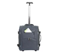 CHARKHAH Hand Luggage Case Travel Bag Trolley on Wheels Carry-Ons Flight Approved Cabin Suitcase 1.45 kg Lightweight Suitcases Large 37 Liter Bags Size 50 cm x 35 cm x 20 cm (HD-A-Grey)