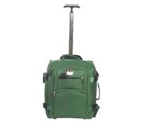 CHARKHAH Hand Luggage Case Travel Bag Trolley on Wheels Carry-Ons Flight Approved Cabin Suitcase 1.45 kg Lightweight Suitcases Large 37 Liter Bags Size 50 cm x 35 cm x 20 cm (HD-A-Green)