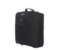 CHARKHAH Hand Luggage Case Trolley Travel Bag with Wheels Carry-Ons Flight Approved Cabin Suitcase 1.5 kg Ultra Lightweight Suitcases Large 37 Liter Capacity Size 50 cm x 35 cm x 20 cm (TB023, Black)
