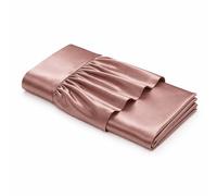 CHARKHAH Luxury Satin Valance Sheet Bed Skirt 30cm Deep Fitted Sheet with 35cm Drop | Silky Smooth Satin Bed Base Cover Easy Care Single Double King Super King