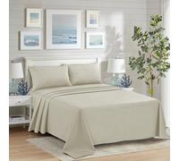 CHARKHAH Polycotton Flat Sheets with Single Double King Size Bed Ultra Soft Plain Top Sheet Dyed in Trendy Colors Hotel Collection Sheets Ideal for Winter & Summer Bedding (Mocha, Double)
