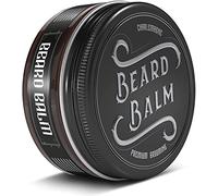 Charlemagne Beard Wax & Soothing Balm - 50 ml, Made in Germany - Oil-Enriched Natural Moisturiser & Conditioner - Strong Hold Styling With Non-Greasy Finish - Leather-Scented Beard Pomade