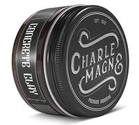 Charlemagne Concrete Clay Pomade for Men, 100ml, Leather Scent - Water-Based Styling Pomade Hair Cream for Men - Developed by Barbers, Made in Germany (100 ml (Pack of 1), Light Hold)