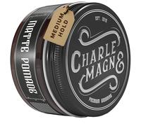 Charlemagne Matte Hair Pomade for Men - 100 ml, Medium Hold, Leather Scent - Water-Based Pomade For Men, Matte Hair Wax & Styling Wax, No Shine