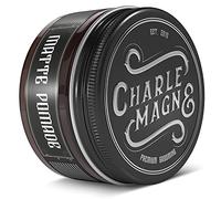 Charlemagne Water-Based Matte Pomade for Men - 100 ml, Noble Leather Scent - High-Hold Styling Wax - Zero Shine Clear Hair Pomade - Effortless Restyle & Ultra Strong Hair Wax