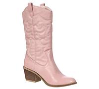 Charles Albert Women's Embroidered Modern Western Cowboy Boot, Blush, 4 UK