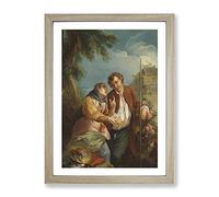 Charles Andre Van Loo Fortune Teller Classic Painting Framed Print | A3 Oak Framed Wall Art | Ready to Hang | Classic Historical Picture | Living Room Bedroom Lounge Office