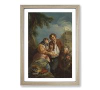 Charles-Andre Van Loo Fortune Teller Framed Print | A2 Oak Framed Wall Art | Ready to Hang | Modern Nature Picture | Living Room Bedroom Lounge Office