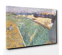 Charles Angrande The Western Railway Canvas Print | Gallery Wrapped 30mm Frame Wall Art | 30x20 inches | Ready to Hang | Modern Picture | Living Room Bedroom Lounge Office