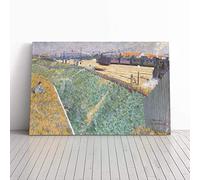 Charles Angrande The Western Railway Canvas Print | Gallery Wrapped 30mm Frame Wall Art | 30x20 inches | Ready to Hang | Modern Picture | Living Room Bedroom Lounge Office