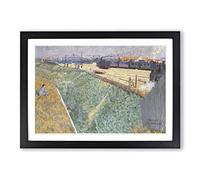 Charles Angrande The Western Railway Framed Print | A2 Oak Framed Wall Art | Ready to Hang | Modern Nature Picture | Living Room Bedroom Lounge Office