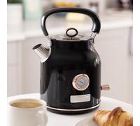 Charles Bentley 1.7L Stainless Steel Kettle Black & Rose Gold Fast Boil