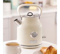 Charles Bentley 1.7L Kettle & 4 Slice Toaster Set Cream & Chrome Fast Boil 360 Swivel Base 6 Setting Removable Water Filter