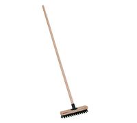 CHARLES BENTLEY Broom, Castle Fill, Deck Broom, Wooden Handle, 4ft Handle, 11 Inch, Practical Outdoor Brush, Brush, Decking, Patio, Driveway, Garden (128x28x6cm)