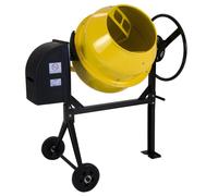 Charles Bentley 140L 230V 550W Portable Cement Concrete Mixer with Wheels