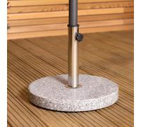 Charles Bentley 15kg Round Granite Parasol Base, Granite