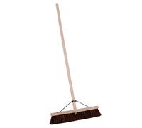 CHARLES BENTLEY Outdoor Broom, Coco Fibre, Fibre Bristles, Outdoor Brush, Garden, Patio, Decking, Durable, Practical, Coco, 18 Inch, Premium Brushware (45x6x127cm)
