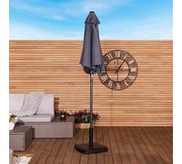 (Black) Charles Bentley Patio Market Garden Parasol Umbrella Crank Function - Powder Coated Steel Frame - 4 Colours - XL