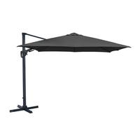 CHARLES BENTLEY Outdoor, Garden, Patio 3.5m 8 Strut Premium Quality Cantilever Outdoor Versatile Umbrella Parasol, Water Resistant, Sunshade, Free Standing, Adjustable, Canopy, Grey (350x262)