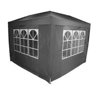 Charles Bentley 3 x 3m Pop Up Gazebo With 4 Sides with Carry Bag - Grey Charles Bentley Grey