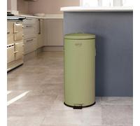 Charles Bentley 30L Retro Kitchen Pedal Bin Sage Green