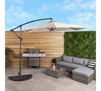 Charles Bentley 3m Hanging Banana Cantilever Garden Umbrella