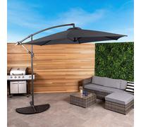 Charles Bentley 3m Hanging Banana Cantilever Patio Garden Umbrella in Grey Charles Bentley Grey
