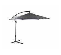 CHARLES BENTLEY 3m Hanging Cantilever Banana Parasol, Polyester, Grey