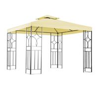 Charles Bentley 3Mx3M Steel Art Outdoor Gazebo Luxury Metal Frame Marquee Cream Charles Bentley Cream