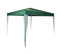 Charles Bentley 3X3M Polyester Gazebo Green/stripe Showerproof