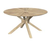 Charles Bentley Delgada Acacia Round Dining Table with Sundial Top, Brown