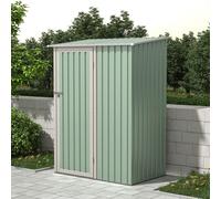 Charles Bentley 4.7ft x 3ft Metal Storage Shed Chest Small Green Roof Door Apex Charles Bentley Green