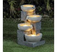 Charles Bentley 4 Tier Water Fountain with LED, 4 Tier - Mains Powered