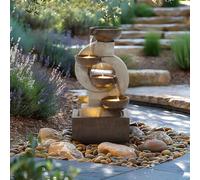 Charles Bentley 4-Tier Water Fountain with LED Lights - Mains Powered